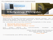 Tablet Screenshot of floridacancercenter.com